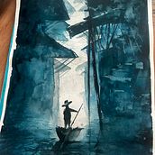 Mein Abschlussprojekt für den Kurs: Expressive Aquarellmalerei: Erstelle ansprechende Illustrationen. Un proyecto de Bellas Artes, Pintura y Pintura a la acuarela de sa_stueve - 13.08.2023