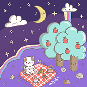 Mi proyecto del curso: Diseño de mundos kawaii: crea ilustraciones alegres. Design de personagens, Ilustração digital, e Mangá projeto de Rosie Galvez - 13.08.2023