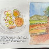 My project for course: Watercolor Travel Journal. Traditional illustration, Watercolor Painting, and Sketchbook project by Deb Burdette - 08.22.2023