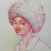 Mein Abschlussprojekt für den Kurs: Lebendiges Porträtzeichnen mit Buntstiften. Drawing, Portrait Drawing, Sketchbook, and Colored Pencil Drawing project by bruena27 - 08.14.2023