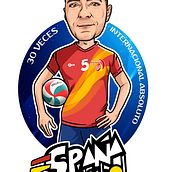 Retrato caricatura medio cuerpo Jugador Voleibol . Ilustrasi tradisional, Ilustrasi Vektor, Kreativitas, Menggambar, Ilustrasi Digital, Menggambar Potret, Dan Gambar Digital proyek oleh Rubén Piquet - 01.15.2023