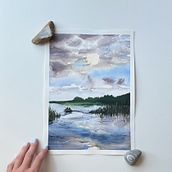 My project for course: Watercolor Landscapes: Experimental Tools and Techniques. Fine Arts, Painting, and Watercolor Painting project by Hanna Shvaikova - 08.15.2023