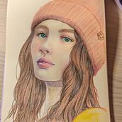 My project for course: Vibrant Portrait Drawing with Colored Pencils. Drawing, Portrait Drawing, Sketchbook, and Colored Pencil Drawing project by Lisa Savage - 08.13.2023
