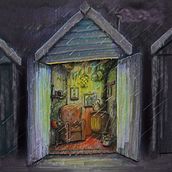 Cozy Beach Hut. Traditional illustration project by Jon - 08.15.2023