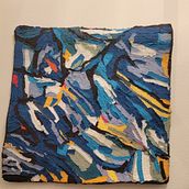 Van Gogh Irises Detail Art Quilt. Arts, and Crafts project by Leslie Cohen - 08.16.2023