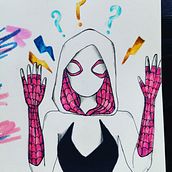 Gwen Stacy - Spiderverse. Un progetto di Illustrazione tradizionale di Wika Janicka - 16.08.2002