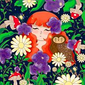Meu projeto do curso: Ilustração com um toque de fantasia no seu estilo. Un proyecto de Ilustración tradicional, Dibujo, Ilustración digital, Pintura a la acuarela y Teoría del color de Mayumi Hirayama - 16.08.2023
