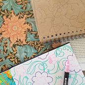Mein Abschlussprojekt für den Kurs: Botanische Muster im Skizzenbuch Ein Projekt aus dem Bereich Traditionelle Illustration, Musterdesign, Botanische Illustration und Sketchbook von Mila Pairan - 16.08.2023