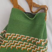 Mi proyecto del curso: Tapestry: técnica de crochet para dibujar con hilos. Accessor, Design, Pattern Design, Fiber Arts, DIY, Crochet, and Textile Design project by mago_jahr - 08.16.2023