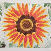Flor tropical. Un proyecto de Pintura y Pintura a la acuarela de Nancy Luna - 25.07.2023
