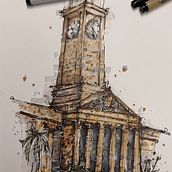 My project for course: Expressive Architectural Sketching with Colored Markers. Sketching, Drawing, Architectural Illustration, Sketchbook & Ink Illustration project by yiwu_98 - 08.17.2023