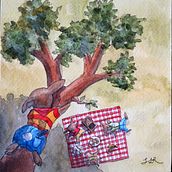 My project for course: Animal Characters in Watercolor for Children’s Books. Traditional illustration, Fine Arts, Painting, Drawing, Watercolor Painting, Children's Illustration, and Narrative project by Savannah - 08.17.2023