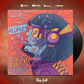 Arte de tapa ilustrada para el single REDRUM de Orenda Kilig (2020). Un progetto di Design, Illustrazione tradizionale, Pubblicità, Musica, Character design e Direzione artistica di Anto Capriotti - 18.08.2023