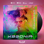 Arte de tapa  para el single Peligrosa de Kbsonia (2022). Un progetto di Design, Illustrazione tradizionale, Pubblicità, Musica e Direzione artistica di Anto Capriotti - 18.08.2023