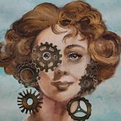My project for course: Expressive Watercolor Portraits. Un proyecto de Ilustración tradicional, Bellas Artes, Pintura, Pintura a la acuarela y Dibujo de Retrato de Moso Chiara - 18.08.2023