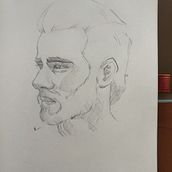 Mi proyecto del curso: Sketchbook de retrato: explora el rostro humano. Sketching, Drawing, Portrait Drawing, Artistic Drawing, and Sketchbook project by dimane - 08.18.2023