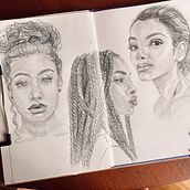 My project for course: Portrait Sketchbooking: Explore the Human Face. Un progetto di Bozzetti, Disegno, Disegno di ritratti, Disegno artistico e Sketchbook di jojobalkari - 16.08.2023
