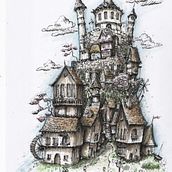 Fairytale village. Traditional illustration project by Jon - 08.18.2023