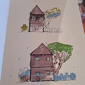 Ejercicio calentamiento . Un proyecto de Ilustración tradicional y Arquitectura de Esther Calvo - 20.08.2023