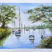 Mi proyecto del curso: Pintura en acuarela de paisajes marinos. Un progetto di Pittura, Pittura ad acquerello e Illustrazione naturalistica di manufustes - 20.08.2023