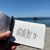 Plein Air Sketchbook. Traditional illustration project by Rachel Wold - 08.20.2023