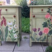 Mein Abschlussprojekt für den Kurs: Vintage-Möbel upcyceln: Anstrich- und Maltechniken. Artesanato, Design e fabricação de móveis, Design de interiores, Pintura, DIY, Marcenaria, Upc, cling, Pintura decorativa, Restauração e upc, e cling de móveis projeto de bernadette_samm - 20.08.2023