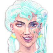 Mi proyecto del curso: Retrato ilustrado en acuarela Ein Projekt aus dem Bereich Traditionelle Illustration, Bildende Künste, Malerei, Zeichnung, Aquarellmalerei, Porträtzeichnung und Artistische Zeichnung von Samantha Nuñez - 21.08.2023