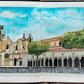Mi proyecto del curso: Cuaderno de viaje en acuarela. Traditional illustration, Watercolor Painting, Architectural Illustration, and Sketchbook project by Hermi Henríquez Ortega - 08.21.2023