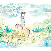 "La reina en el bosque" por Daniela Martinez . Traditional illustration, Drawing, and Watercolor Painting project by Daniela Martínez - 08.20.2023
