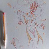 Mi proyecto del curso: Sketchbook fantástico: dibuja personajes desde la imaginación. Een project van Traditionele illustratie,  Creativiteit,  Tekening y Sketchbook van angelinadalbuoni - 21.08.2023