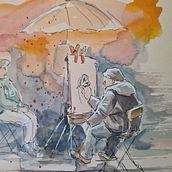Mein Abschlussprojekt für den Kurs: Architektonische Zeichnung mit Aquarell und Tinte. Sketching, Drawing, Watercolor Painting, Architectural Illustration, Sketchbook & Ink Illustration project by Axel Jung - 08.01.2023