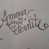 Mi proyecto del curso: Amour de mon eternité. Un projet de Lettering , et Lettering manuel de chiara_jover - 17.08.2023