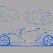 Mi proyecto del curso: Diseño de automóviles: el boceto del HIVOLT. Design, Industrial Design, Product Design, and Sketching project by Aarón Muñiz Ordóñez - 08.23.2023