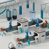 MB Animation - SANMARCO Digital Factory. Motion Graphics, 3D, Animation, 3D Animation, and Video project by Mattia Beltrame - 07.26.2022