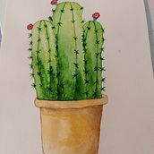 Cactus. Un progetto di Pittura ad acquerello di Plamen Pavlov - 22.08.2023