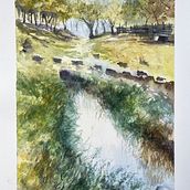 Mi proyecto del curso: Paisajes naturales en acuarela. Un progetto di Belle arti, Pittura e Pittura ad acquerello di manufustes - 24.08.2023