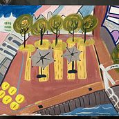 My project for course: Pictorial Sketchbook with Gouache. Un projet de Illustration traditionnelle, Esquisse , Dessin, Illustration architecturale, Carnet de croquis , et Peinture gouache de Marion Berkhout - 24.08.2023