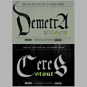 Cervejas Demetra e Ceres: Caligrafia com góticas potentes. T, pograph, Calligraph, Design, and Lettering project by Gabriel Amorim - 08.25.2023