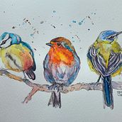 My project for course: Artistic Watercolor Techniques for Illustrating Birds. Projekt z dziedziny Trad, c, jna ilustracja, Malowanie akwarelą, R, sunek realist, czn, Ilustracja naturalist i czna użytkownika suzij - 20.08.2023