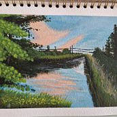 Landscapes. Fine Arts, Painting, Watercolor Painting, Naturalistic Illustration, and Gouache Painting project by Cindy Verboog - 08.25.2023