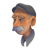 Old Man Character Design. Character Design project by Brooke Parker - 08.24.2023