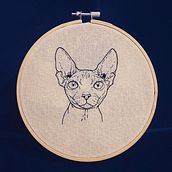 Sphinx Cat in Thread. Un proyecto de Bordado de Liesl - 26.08.2023