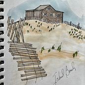 Fishing Shack - Island Beach New Jersey. L, scape Architecture, and Sketching project by Larry - 08.26.2023