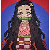 Nezuko fanart. Un projet de Illustration traditionnelle de gabriel_urir - 15.08.2021