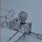 My project for course: Artistic Architectural Drawing with Ink. Artes plásticas, Desenho, Ilustração com tinta e Ilustração arquitetônica projeto de Yerai - 20.08.2023