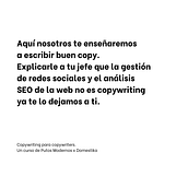 Copywriting para copywriters. Y, como soy una Puta Moderna, también en inglés.. Advertising, Cop, writing, Stor, telling, and Communication project by laidaelorza_o - 08.28.2023