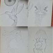 Mi proyecto del curso: Cuaderno de retratos a línea con grafito. Un proyecto de Bellas Artes, Bocetado, Dibujo, Dibujo de Retrato y Sketchbook de Connie Muñoz - 25.01.2024