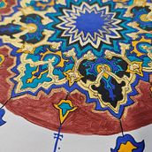 My project for course: Introduction to Islamic Art: Create Biomorphic Patterns. Projekt z dziedziny  Malarstwo, Pattern design,  R, sunek, Malowanie akwarelą,  R i sunek atramentem użytkownika Mary Rezanova - 28.08.2023