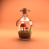 Setas en botella. Een project van  3D-ontwerp van euge290693 - 29.08.2023