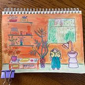 Mon projet du cours : Carnet de croquis pour explorer votre style de dessin. Un progetto di Illustrazione tradizionale, Bozzetti, Creatività, Disegno, Pittura ad acquerello, Sketchbook e Pittura gouache di Marion - 29.08.2023